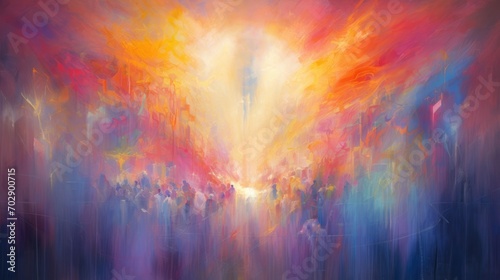 abstract painting of faith and religious and god, ai