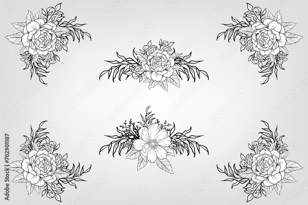Floral Flower Foliage Arrangement Wreath Floral Flower Foliage Arrangement Wreath