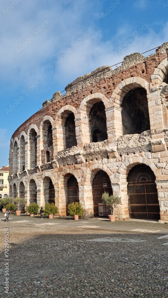 Fototapeta premium verona, italy, ruins ancient roman arena
