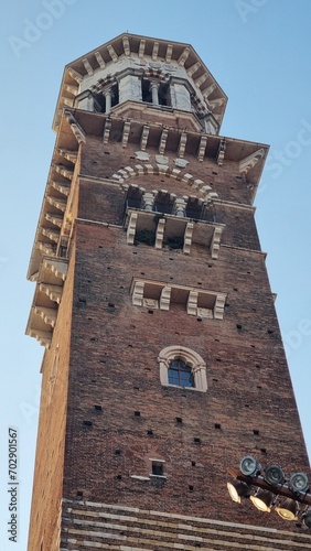 Italy, veneto, verona, bell tower of Lamberti