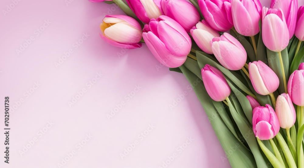 Background with bouquet of tulips . AI Background with bouquet of tulips . AI