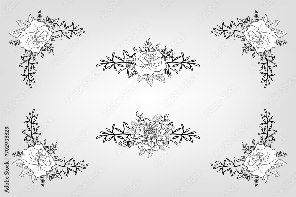 Obraz premium Floral Flower Foliage Arrangement Wreath
