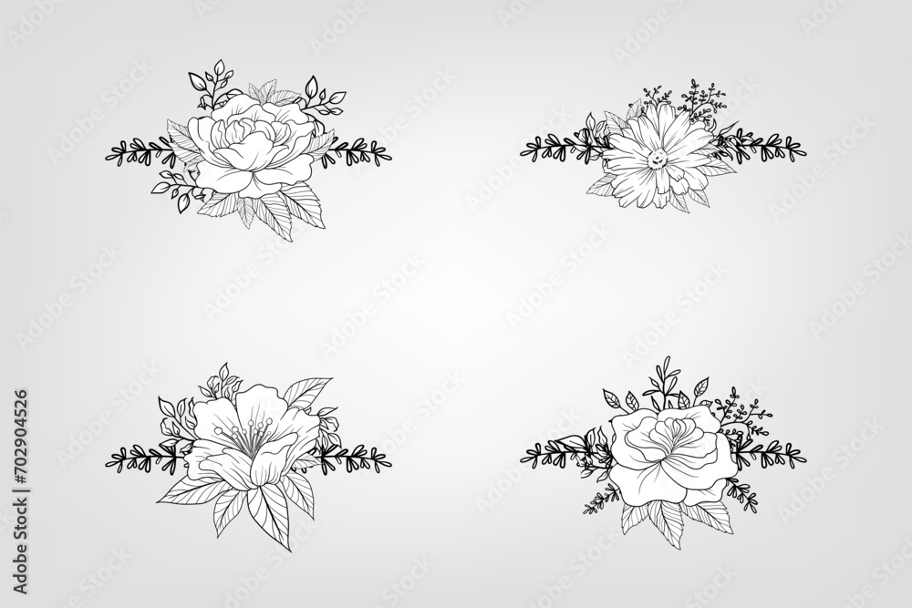 Floral Flower Foliage Arrangement Wreath Floral Flower Foliage Arrangement Wreath