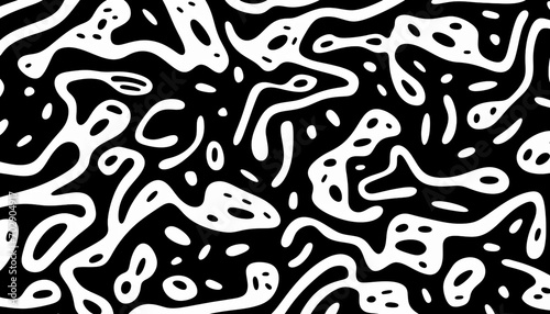 Hand drawn fun playful trendy childish squiggly