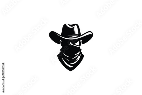 Mysterious Cowboy Bandana and Hat Icon
