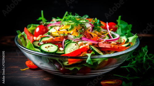healthy tasty vegetable salad. Healthy Eating. © Anna