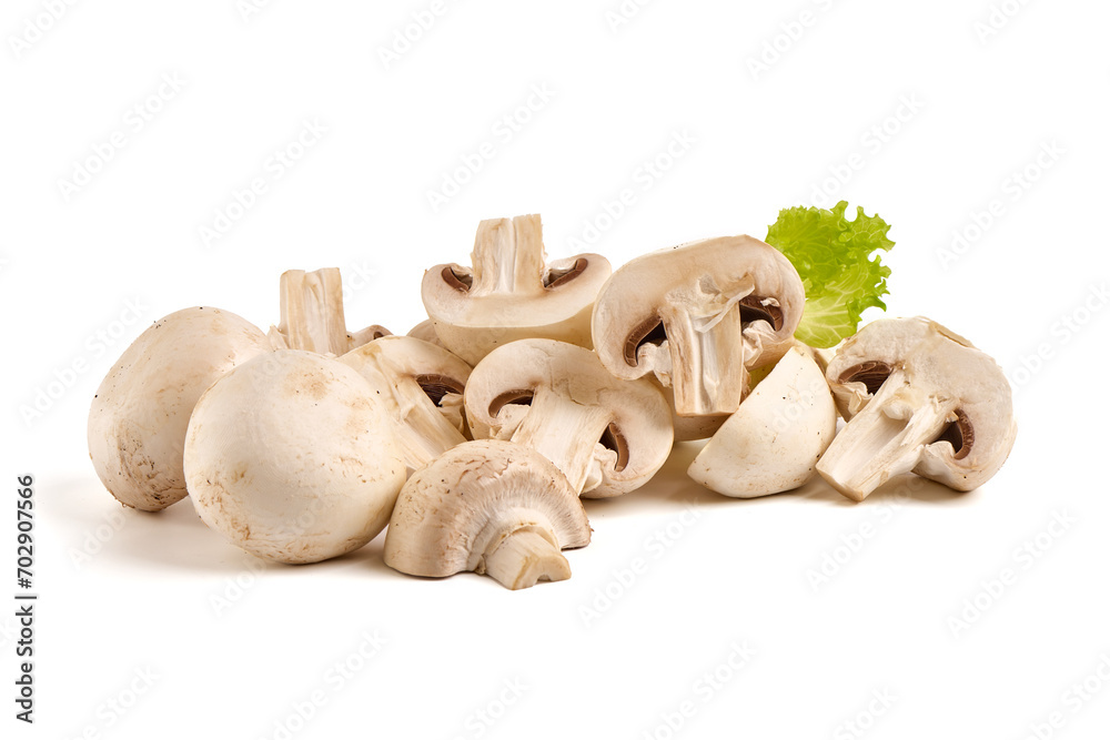 Fototapeta premium Champignons, close-up, isolated on white background.