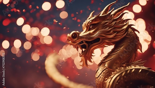 Chinese zodiac dragon. Chinese lunar new year celebration © Adi