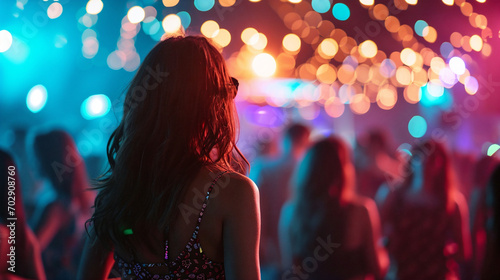 woman enjoying the party in nightclub