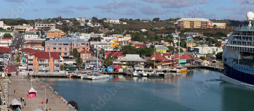 Colorful harbor of Saint John of Antigua