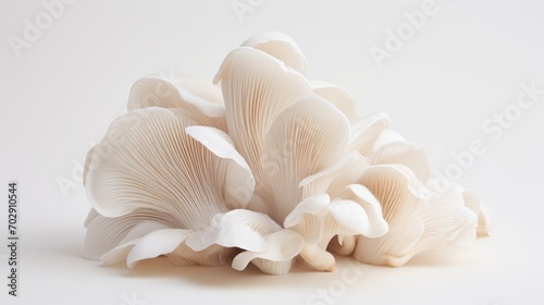 Close-Up of a Mushroom on a White Background