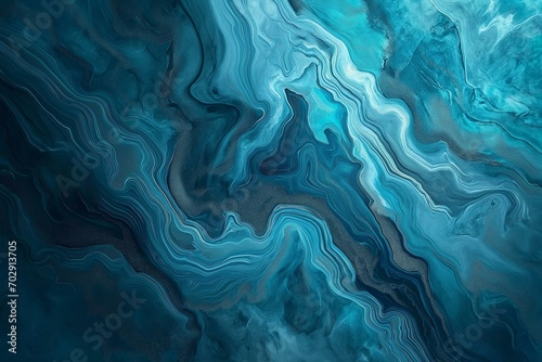 An Abstract Painting With Blue and Green Colors