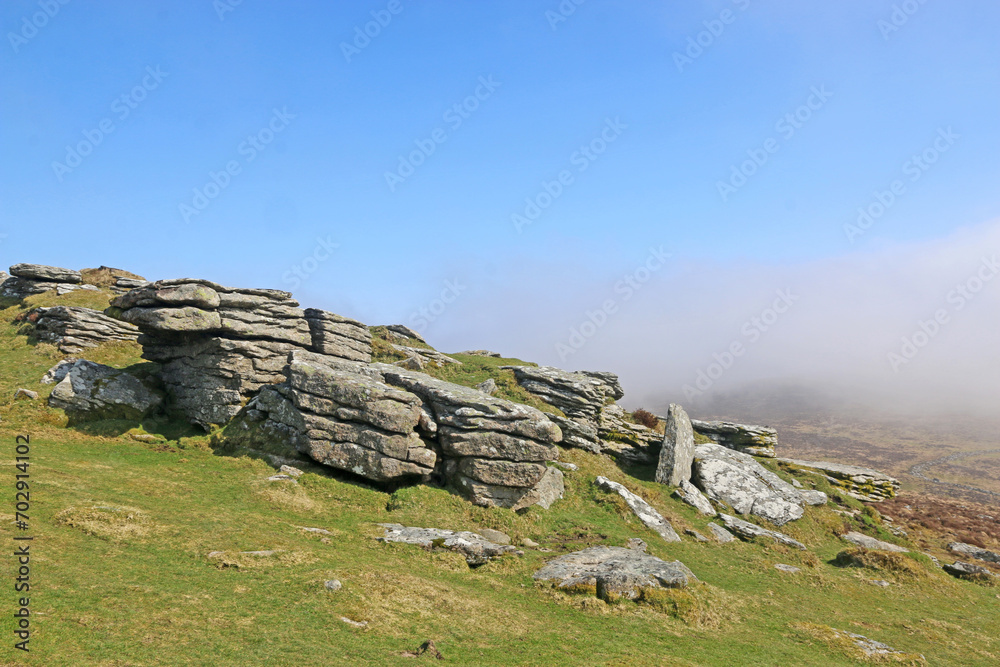 Granite Tor on Dartmoor, Devon