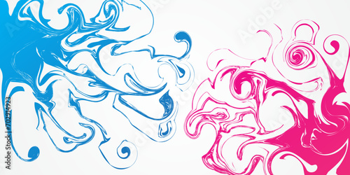 Luxurious oil paint liquid fluid marbling flow effect. Luxurious liquid marble texture. Acrylic paints pour fluid background illustration.