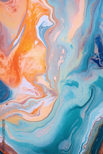 Close-up on marble texture, unveiling a kaleidoscope of vibrant colors dancing in symphony, creating an abstract background with stunning details.