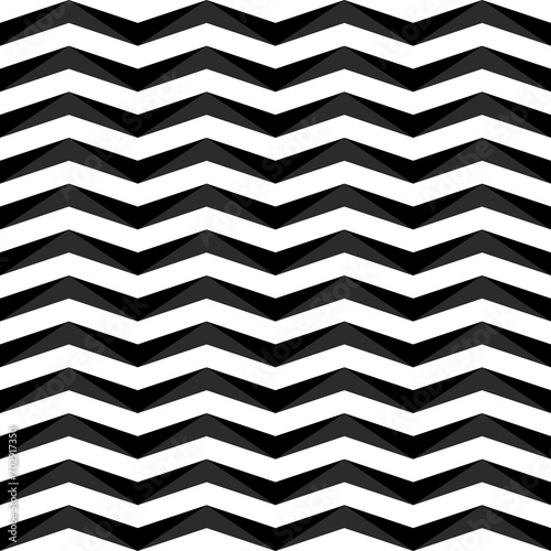 Zigzag lines. Jagged stripes. Seamless surface pattern design with triangular waves ornament. Repeated chevrons wallpaper. Digital paper for page fills, web designing, textile print. Vector art.