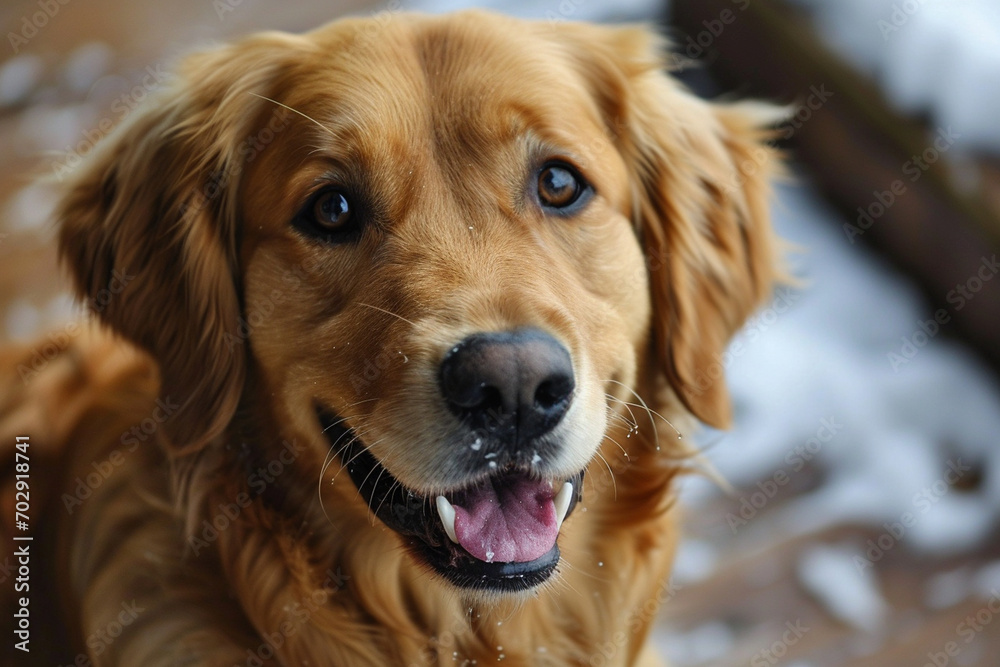 A heartwarming scene featuring a chubby and content golden retriever, cheeks adorned with a satisfied smile, embodying the irresistible charm of pudgy canine companions.