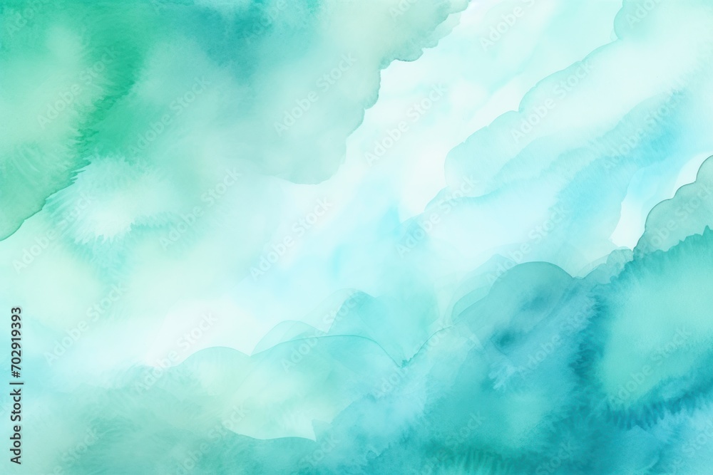 Turquoise watercolor abstract background