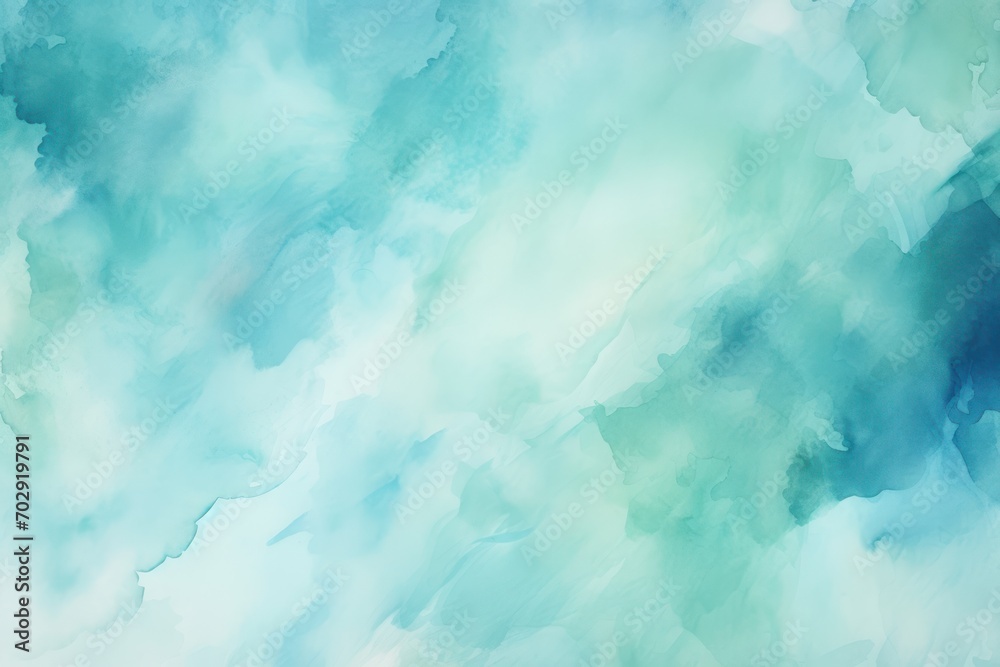 Turquoise Blue watercolor abstract background