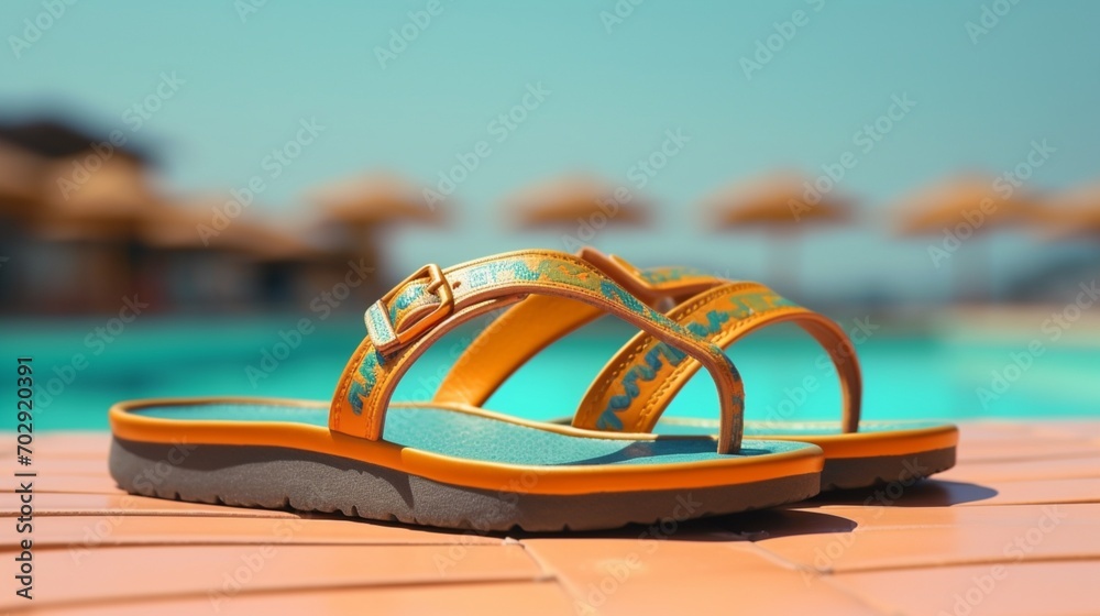Fototapeta premium refer this image create a sandal image like this brig Ai Generative