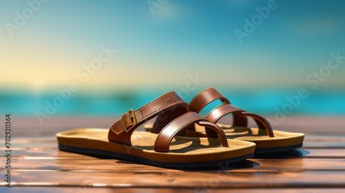 Obraz na płótnie refer this image create a sandal image like this brig Ai Generative