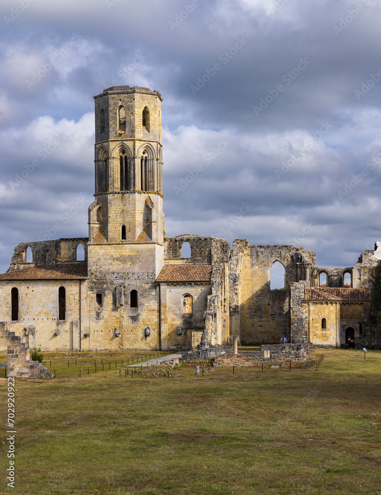 Grande-Sauve Abbey, UNESCO site, Benedictine monastery near La Sauve, Aquitaine, Gironde, France