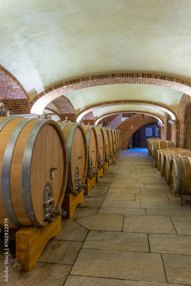Wine cellar in Piedmont, Italy