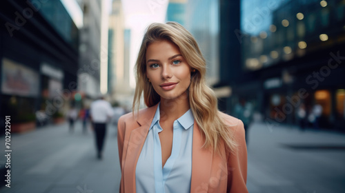 Beautiful blonde woman in stylish business clothes. Successful strong woman, office worker, manager. Free Download Beautiful blonde woman in stylish business clothes. Successful strong woman, office worker, manager. - GFXLoad