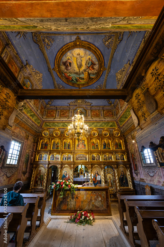 Obraz premium Saint Paraskevi church, UNESCO site, Kwiaton, Lesser Poland Voivodeship, Poland
