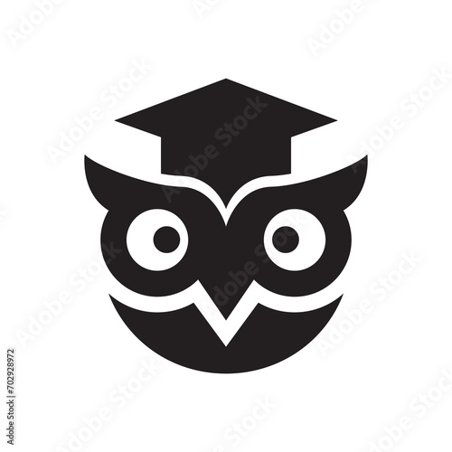 graduate owl logo design vector image