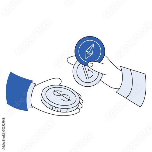 Bull run or bullish market trend collection cryptocurrency or stocks finance. Trade exchange set icons. Cryptocurrency price chart blockchain technology. Global economy boom isolated on background.
