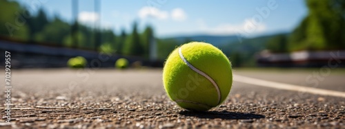 tennis ball on the court © pector