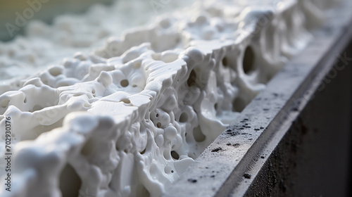 Expert Application of Polyurethane Foam Showcasing Detail in Construction Work