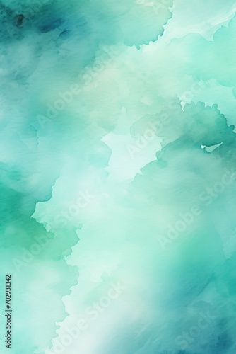 Teal Green watercolor abstract background