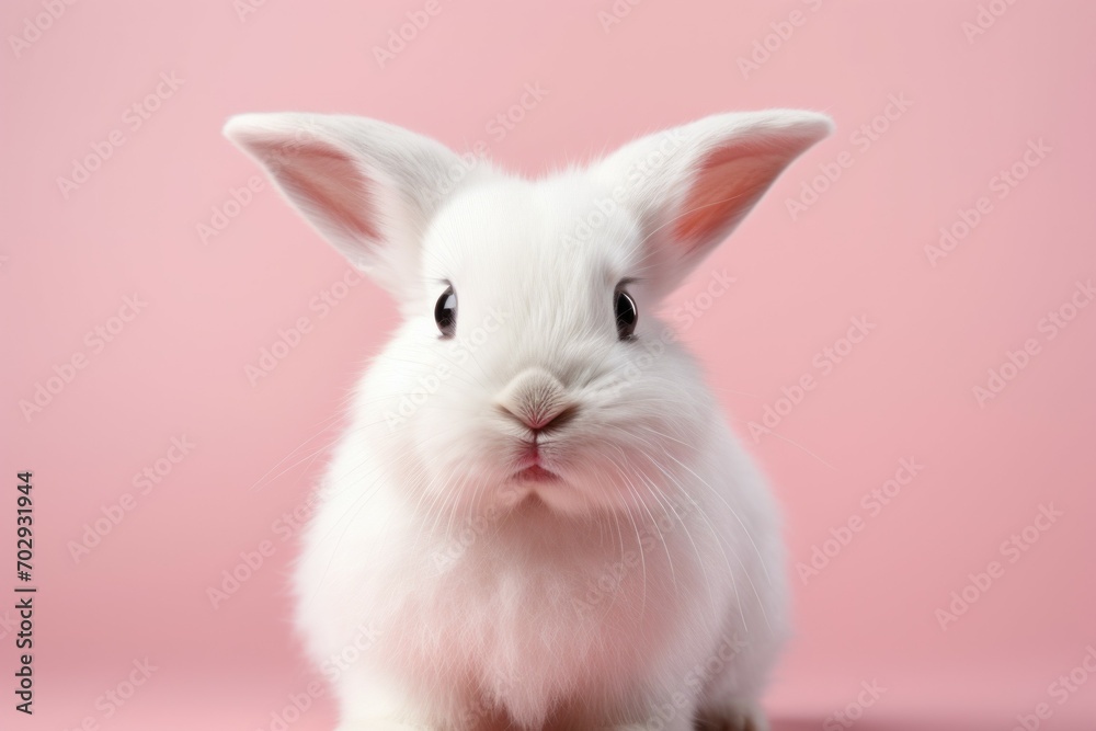 Funny Easter bunny with selective focus and copy space Funny Easter bunny with selective focus and copy space