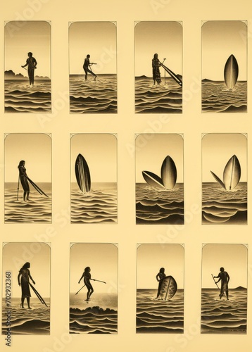 set of silhouettes of people
