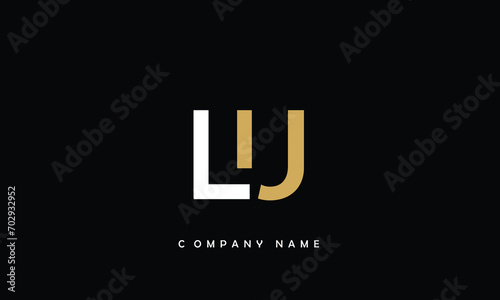 LU, UL, L, U Abstract Letters Logo monogram