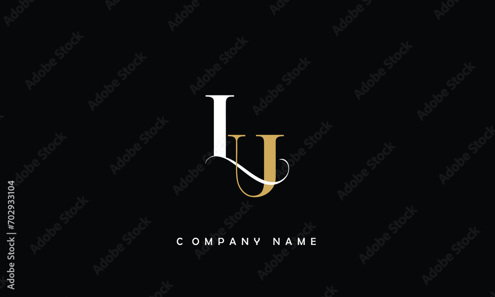 LU, UL, L, U Abstract Letters Logo monogram LU, UL, L, U Abstract Letters Logo monogram