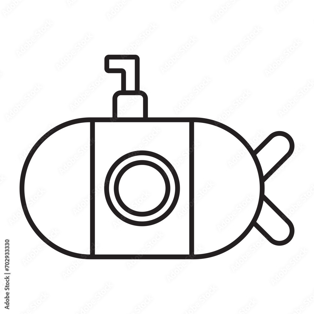 Submarine line icon. Submarine line icon.
