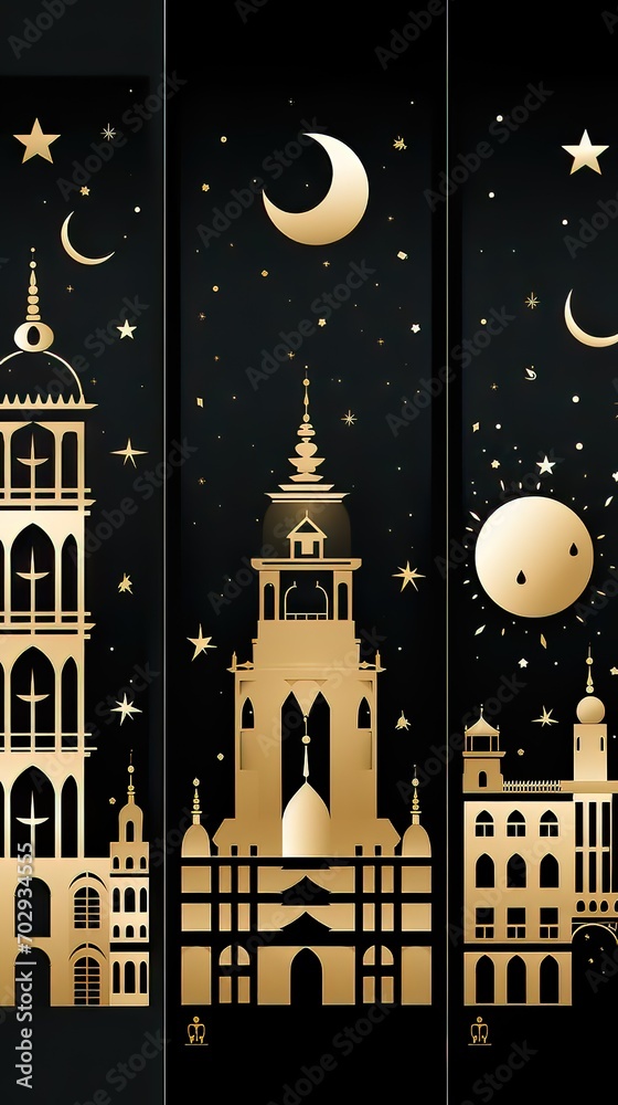 Background Wallpaper of a Religious Festival Eid Mubarak Day