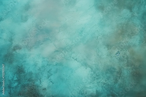 Teal background on cement floor texture
