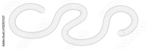 The spiral. An abstract element for the design. Stylized background of lines. A sinuous wavy line