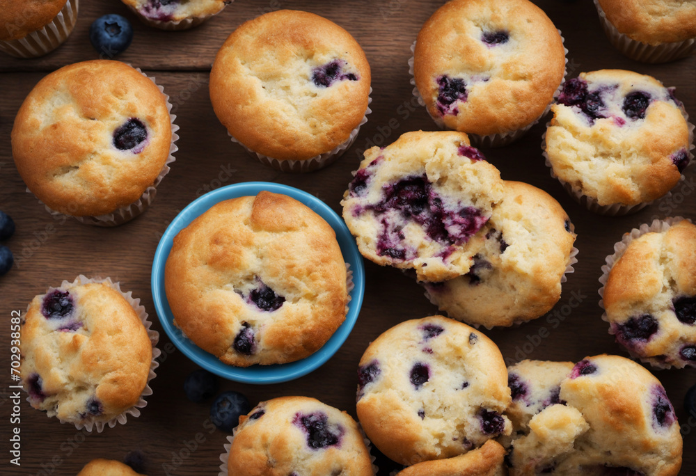 Blueberry Muffins Up Close