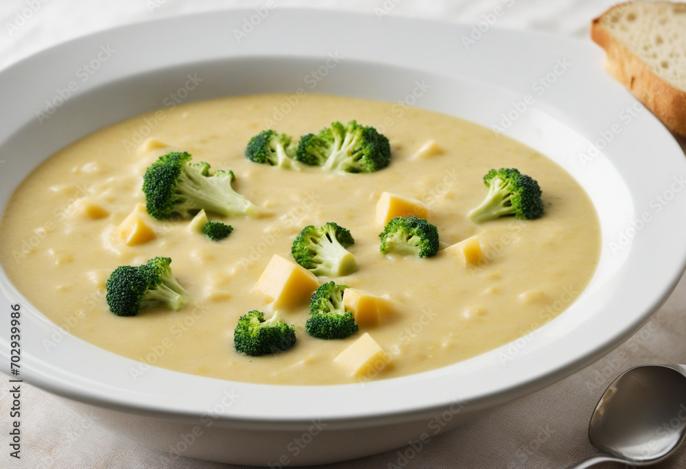 Creamy Broccoli Cheddar Soup Bowl Creamy Broccoli Cheddar Soup Bowl