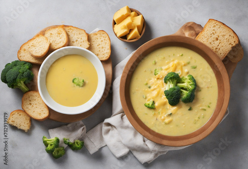 Creamy Broccoli Cheddar Soup Bowl