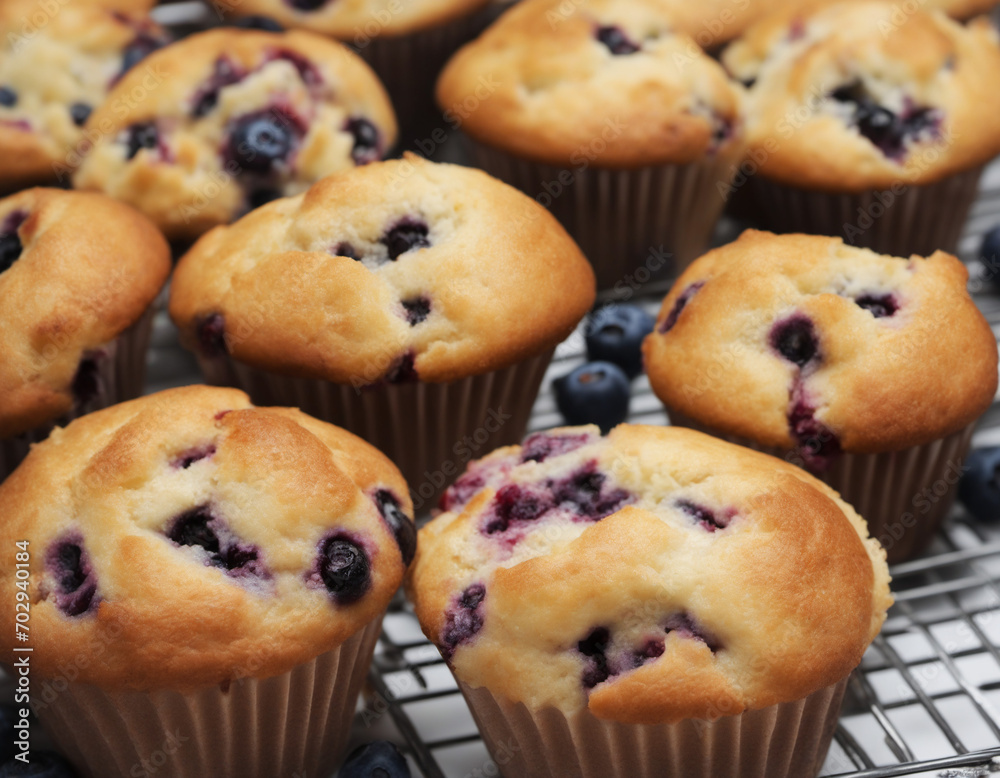 Macro shot of a Blueberry Muffin Macro shot of a Blueberry Muffin