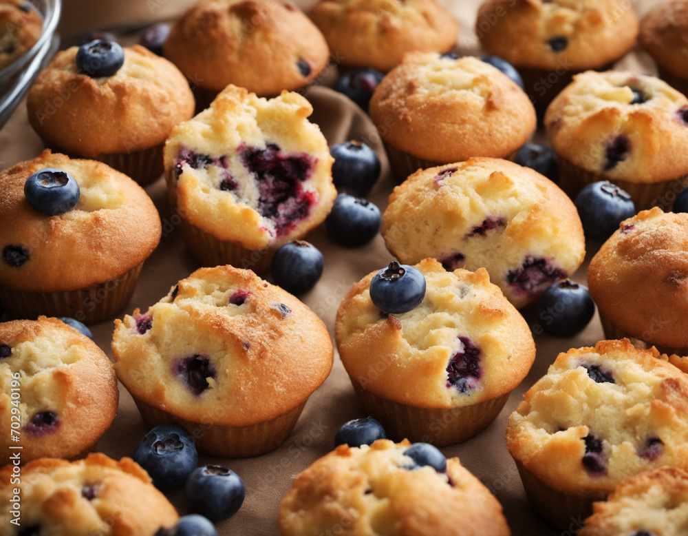 Macro shot of a Blueberry Muffin Macro shot of a Blueberry Muffin