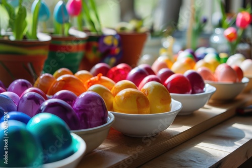 Preserving A Cherished Family Tradition: Vibrant Colors At The Easter Egg Dyeing Station