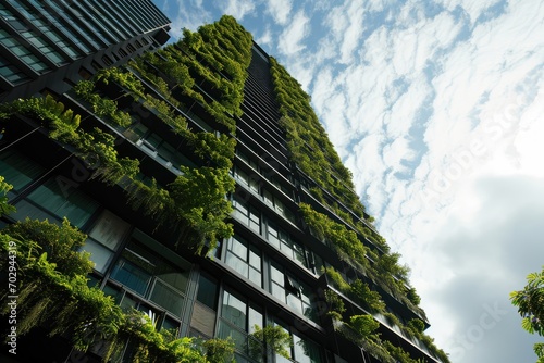 Urban Sustainable Architecture Exemplified By An Ecofriendly Skyscraper With A Vertically Integrated Garden Facade