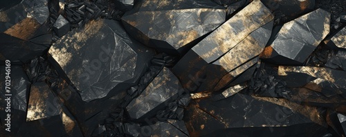 Pyrite texture background banner design